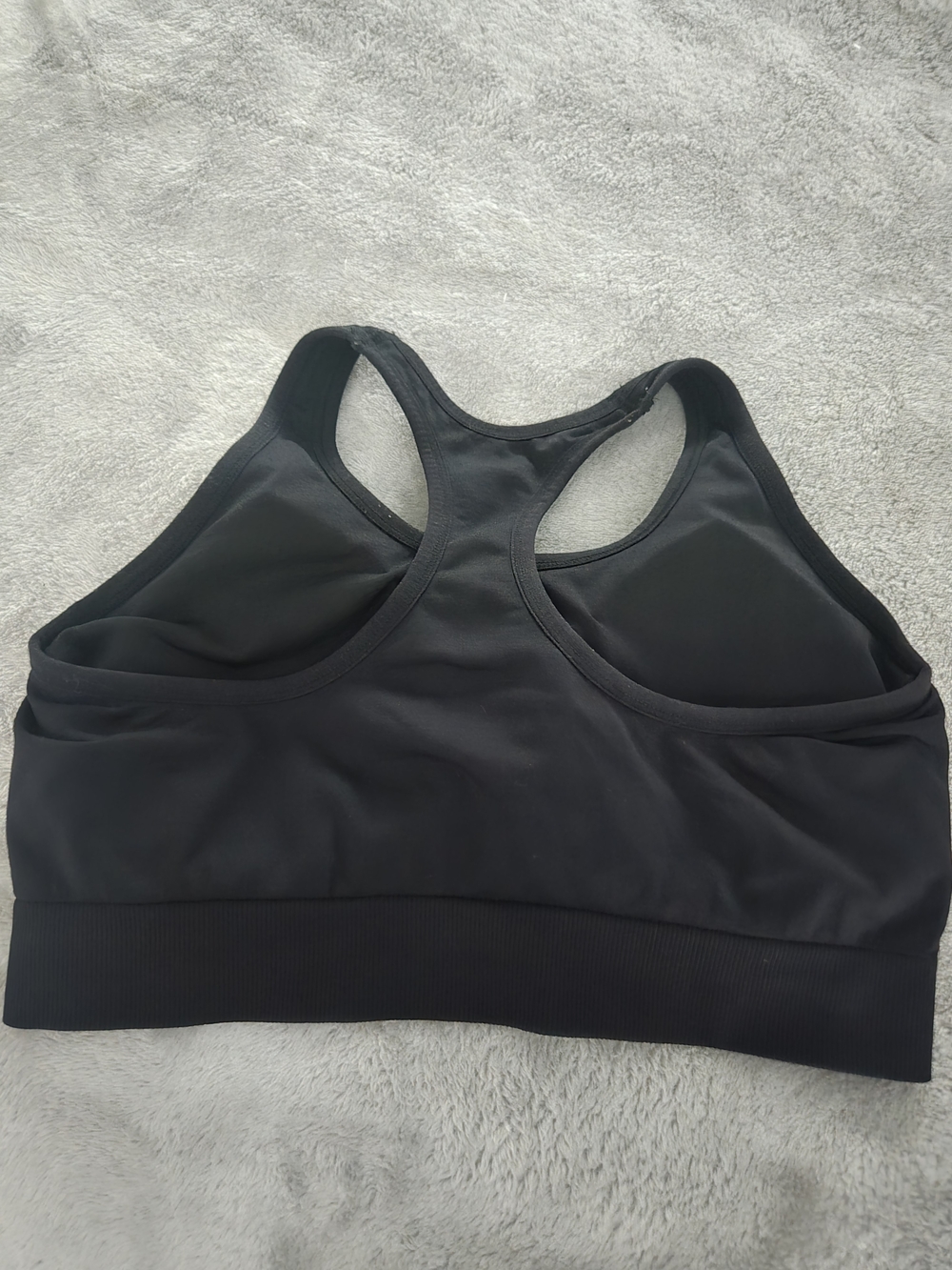 Puma Black Racerback Sports Bra with Neon Logo - Picture 6 of 8
